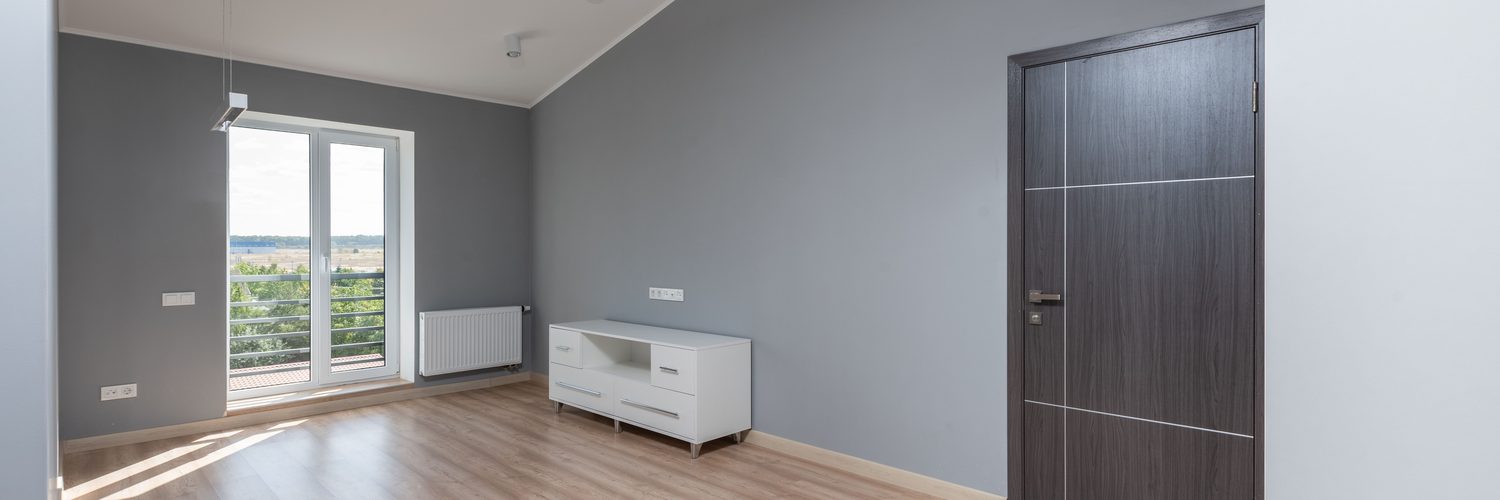 Empty freshly painted apartment unit
